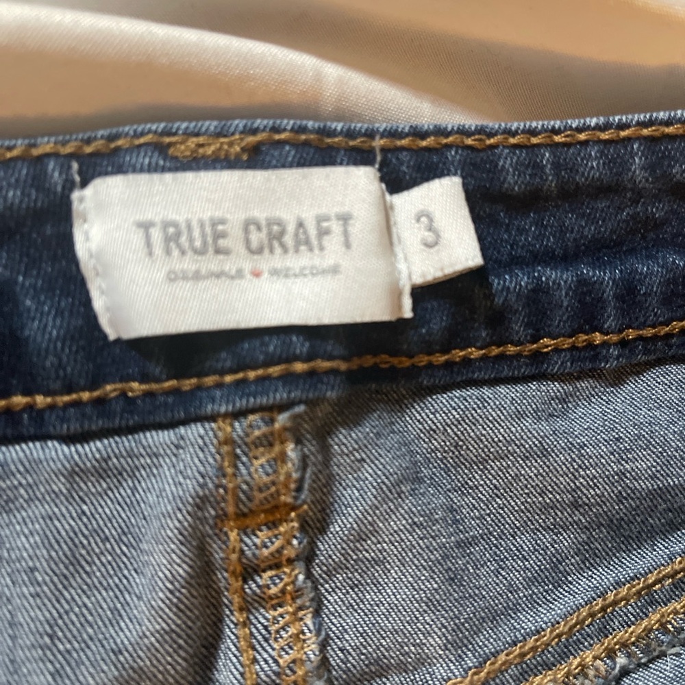 True Craft Mid Rise Skinny Jeans Size 3 Distressed Medium Wash Stretch Denim - Picture 11 of 14